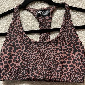 BEACH RIOT CHEETAH BRA SZ M